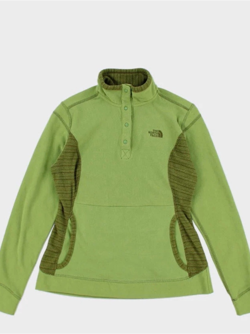 Vintage 2000's Women's The North Face Quarter Button Up Fleece Sz M Hike Logo
